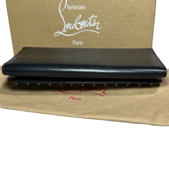 ❌SOLD❌Christian Louboutin Black Leather Clutch with Metallic Studs - Picture 8 of 11